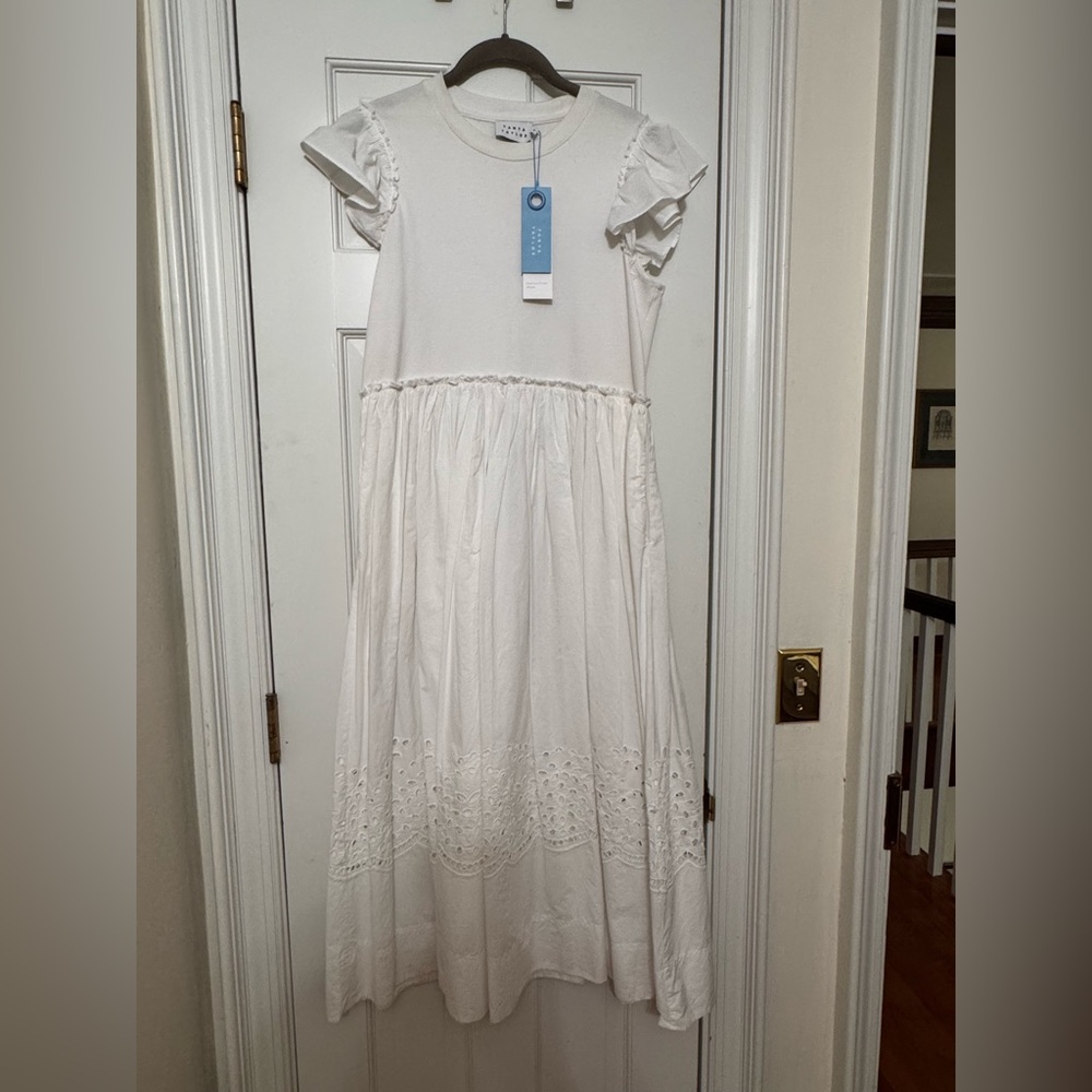 Tanya Taylor Faye Dress in Optic White - size Small *NWT